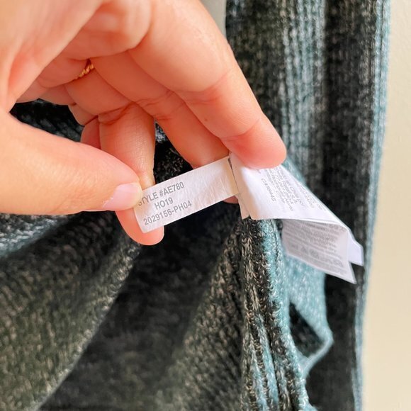 JCREW Button-shoulder ribbed turtleneck Knit top‎ Green Womens Size L - Picture 7 of 8